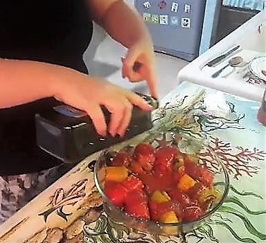 Rollitos de pimientos al horno ligeros