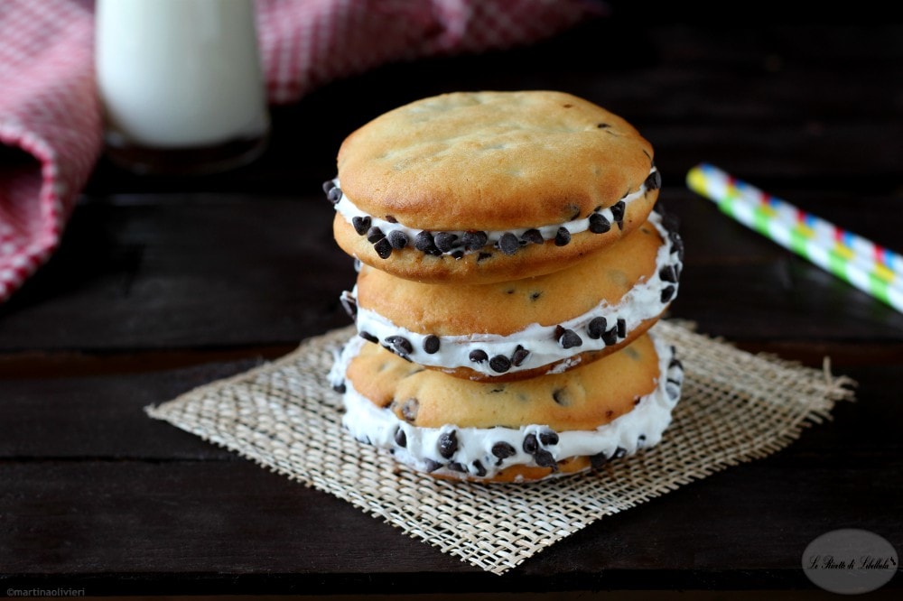 Galleta helada con chispas de chocolate
