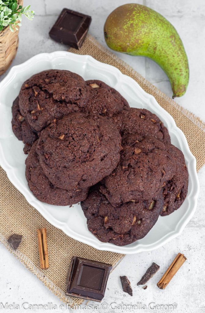 galletas de pera y chocolate
