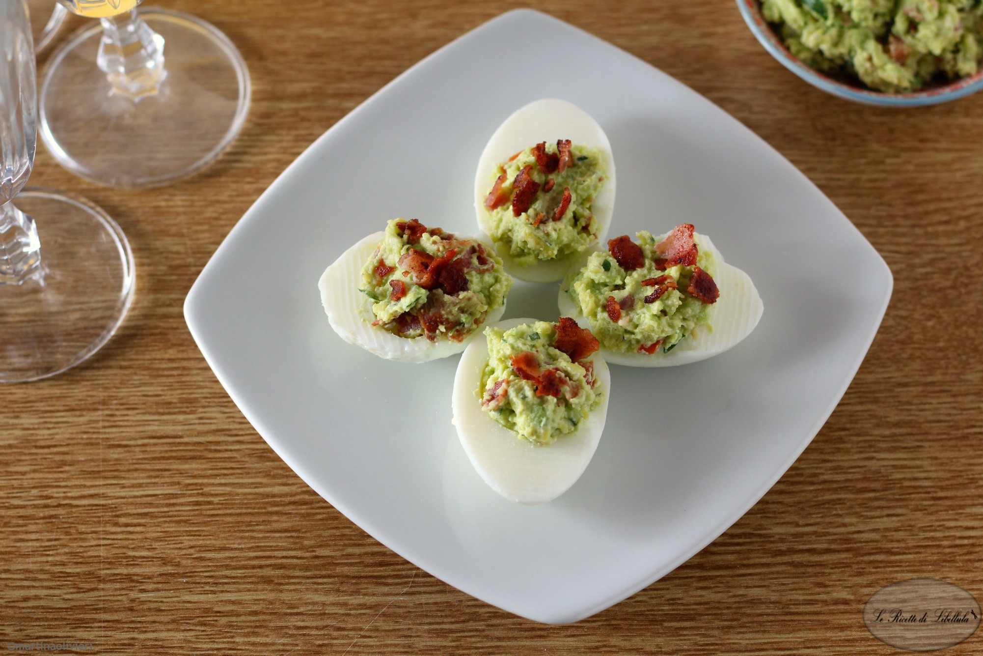 Huevos con bacon y guacamole