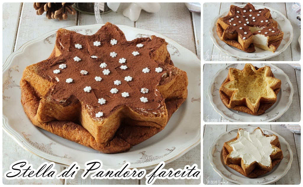 Estrella de pandoro rellena