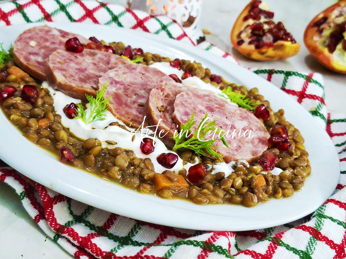 LENTEJAS a la MEDITERRÁNEA y COTECHINO