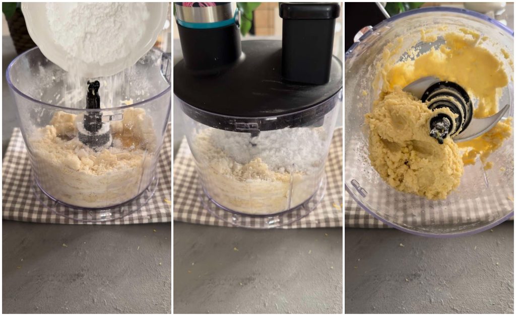 masa quebrada con el procesador para galletas de higos