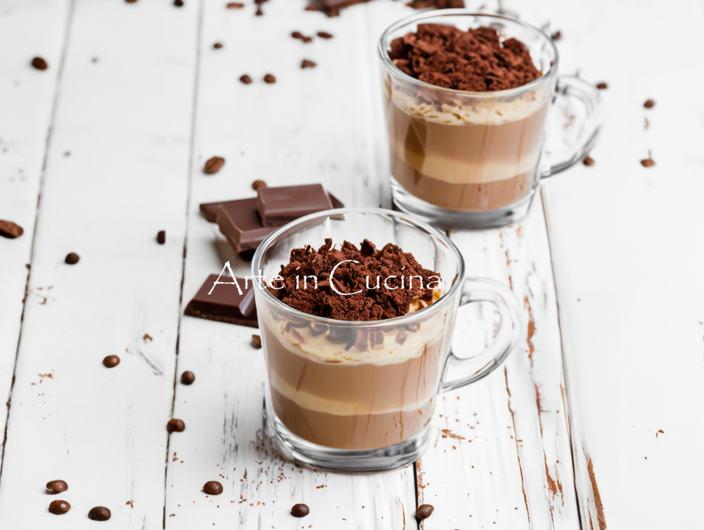 Mousse de capuchino postre para cuchara