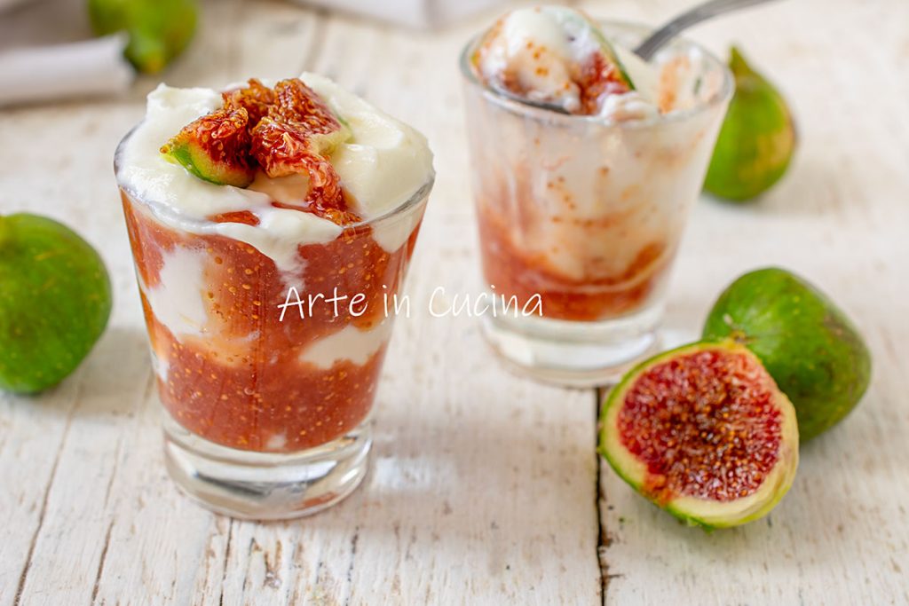 Mousse de higos crema dulce de cuchara