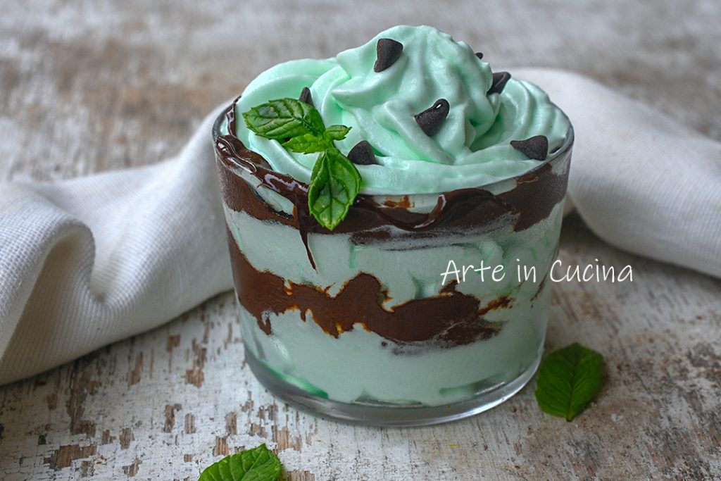 Mousse de menta y nutella postre rápido