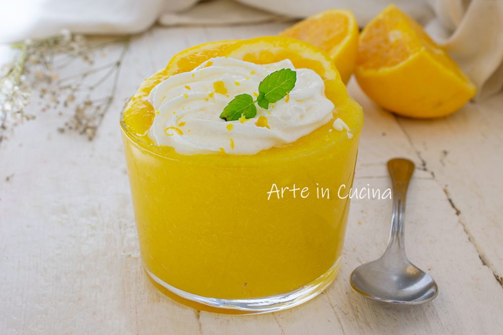 Mousse de naranja dulce de cuchara