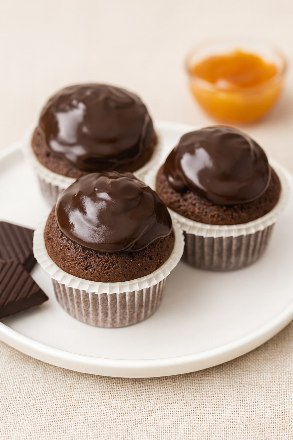 Muffin sacher en freidora de aire