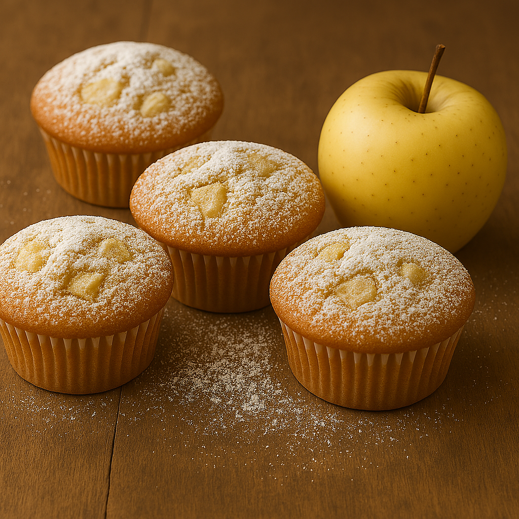 Muffins de manzana y canela en freidora de aire