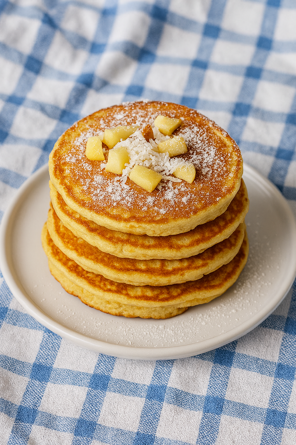 Pancakes rápidos de manzana y coco