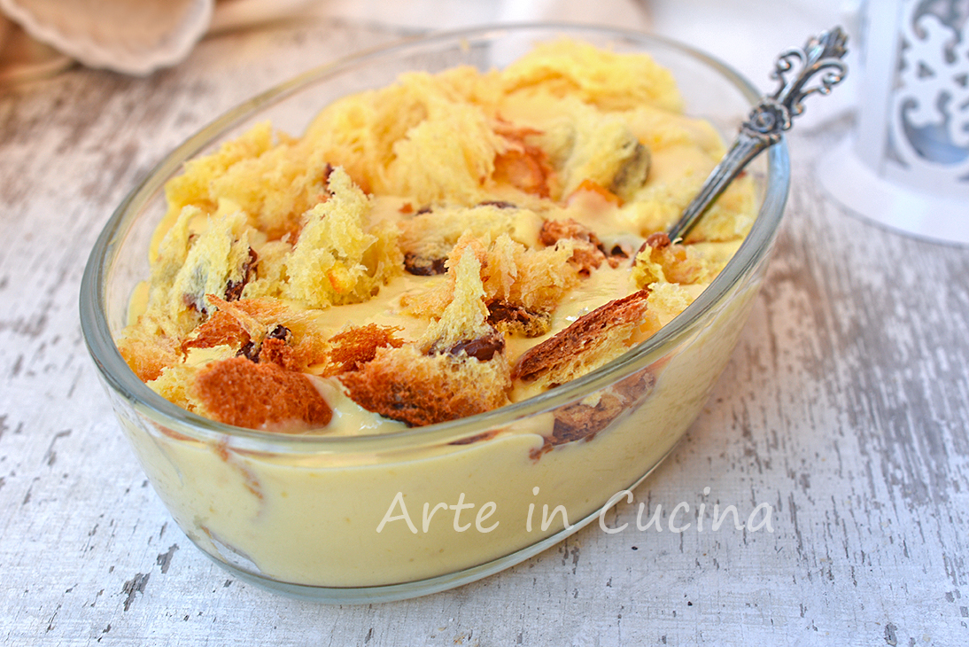 Panettone con crema pastelera y mascarpone