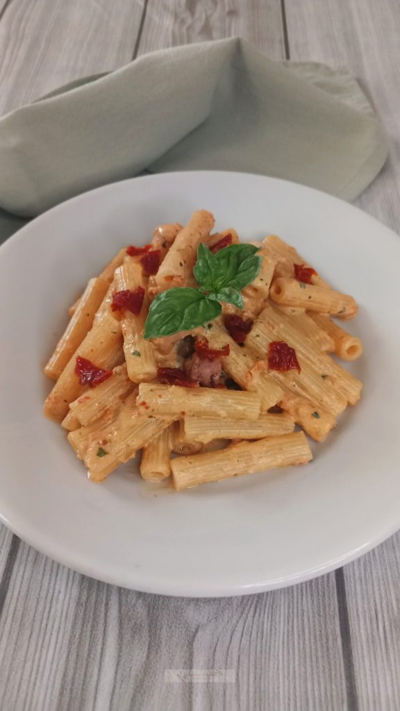 pasta con crema de tomates