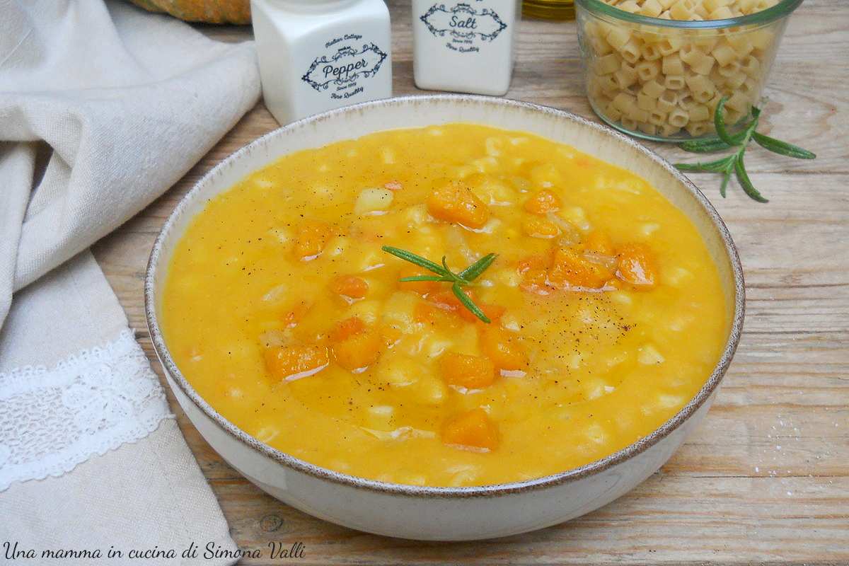 Pasta patatas y calabaza