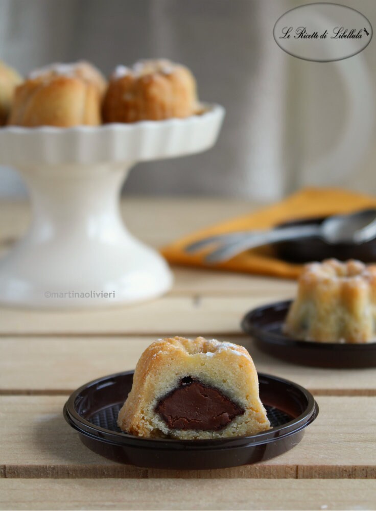 Pastelitos con corazón de Nutella