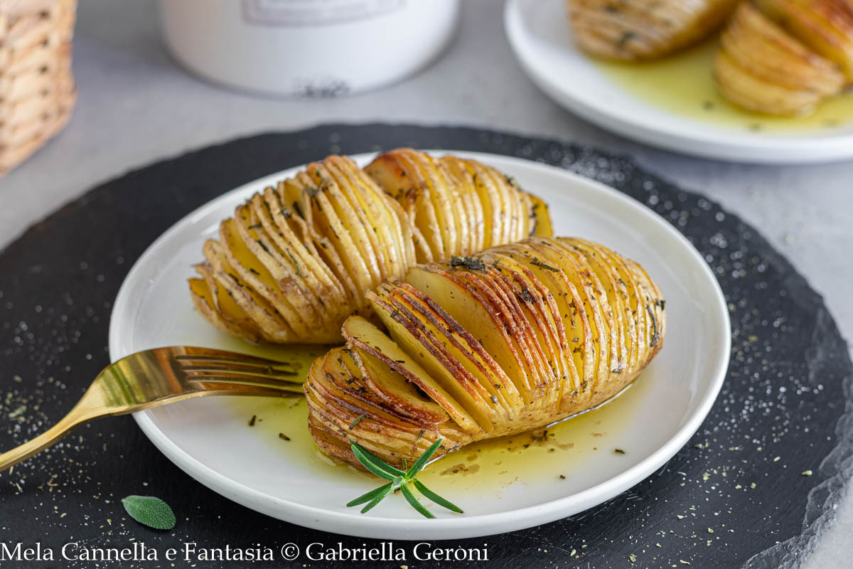 Patatas Hasselback en freidora de aire