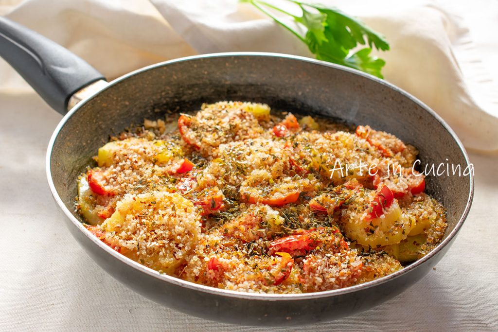 Patatas arraganadas napolitanas en sartén