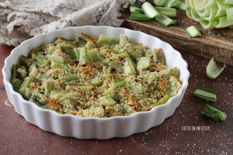 achicoria gratinada al horno, rápida y sabrosa