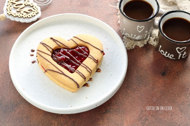 galletas de San Valentín con mermelada