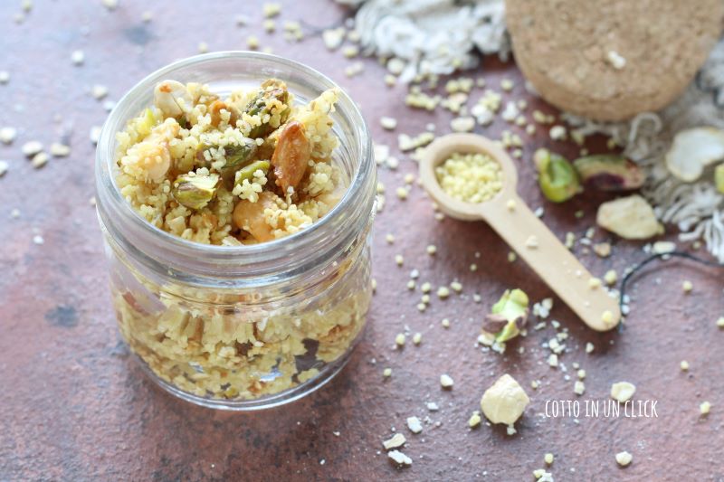 granola de cuscús y avena, sin gluten