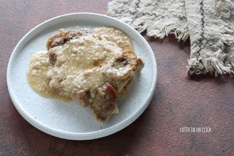 Ossobuco con leche en olla a presión