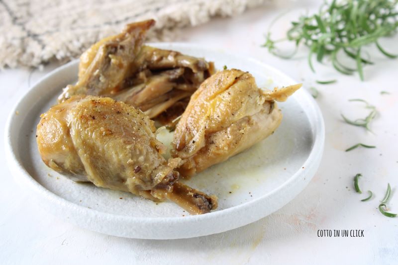 Pollo asado en olla a presión, rápido y sabroso