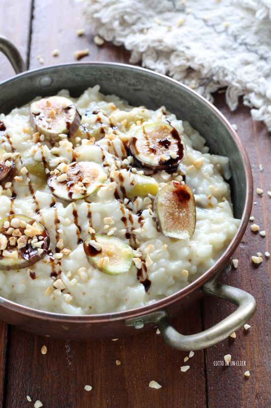risotto higos y taleggio en olla a presión