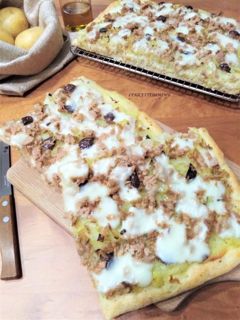 Pizza patatas y atún