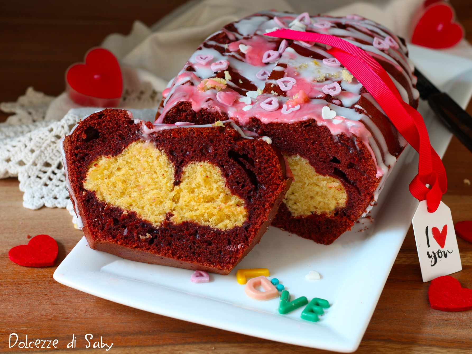 Plumcake red velvet corazones