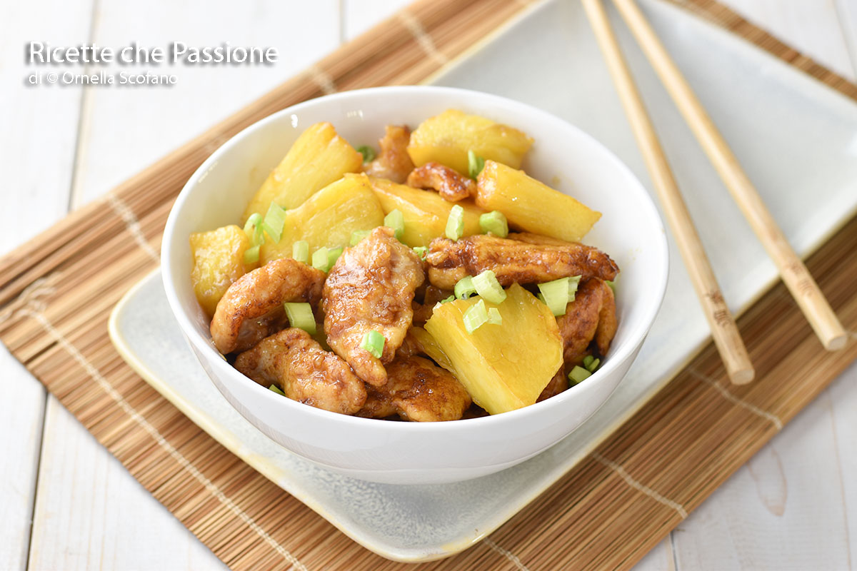 Pollo a la piña receta china