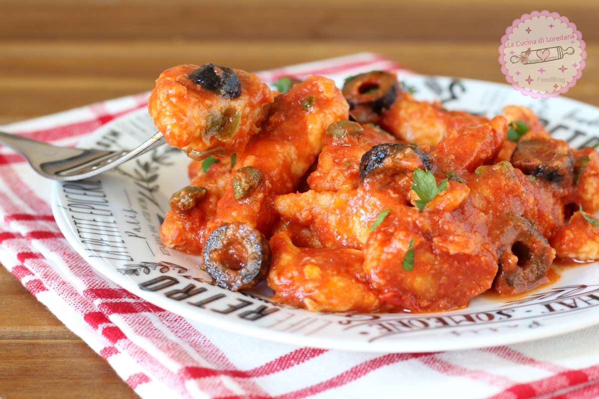 POLLO A LA PUTTANESCA el pollo a la moda del Sur