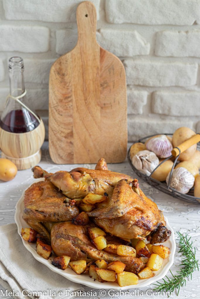 pollo asado con patatas