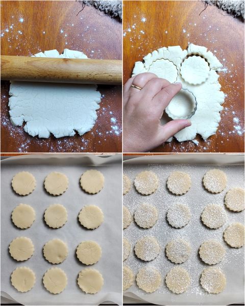 preparación de galletas con harina de arroz sin mantequilla