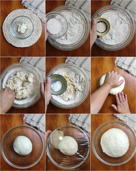 preparación de la masa de los panecillos