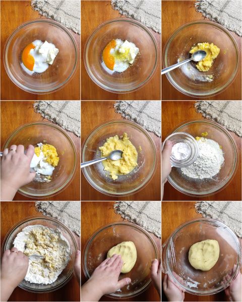 preparación de la masa para las galletas