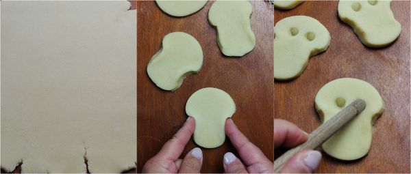 preparación de las galletas calaveras