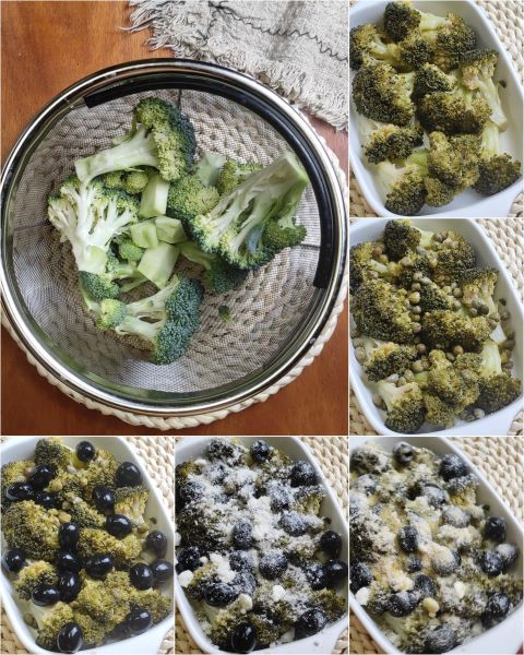 preparación del brócoli gratinado al horno