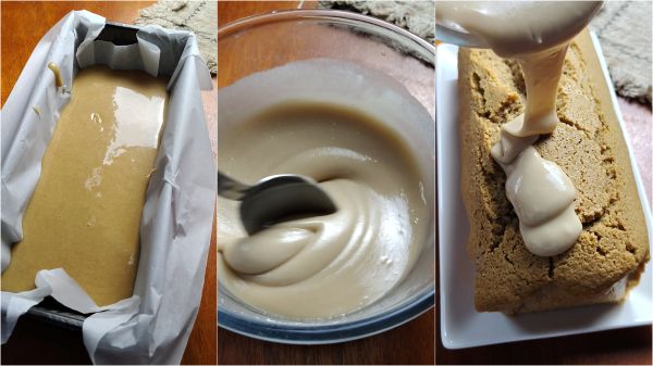 preparación del plumcake de café muy suave