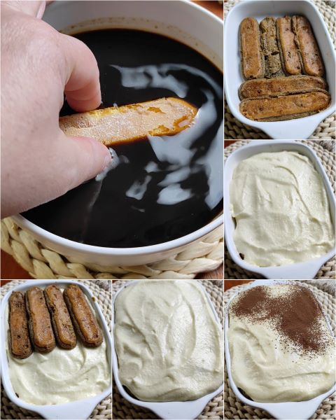 preparación del tiramisú con huevos pasteurizados