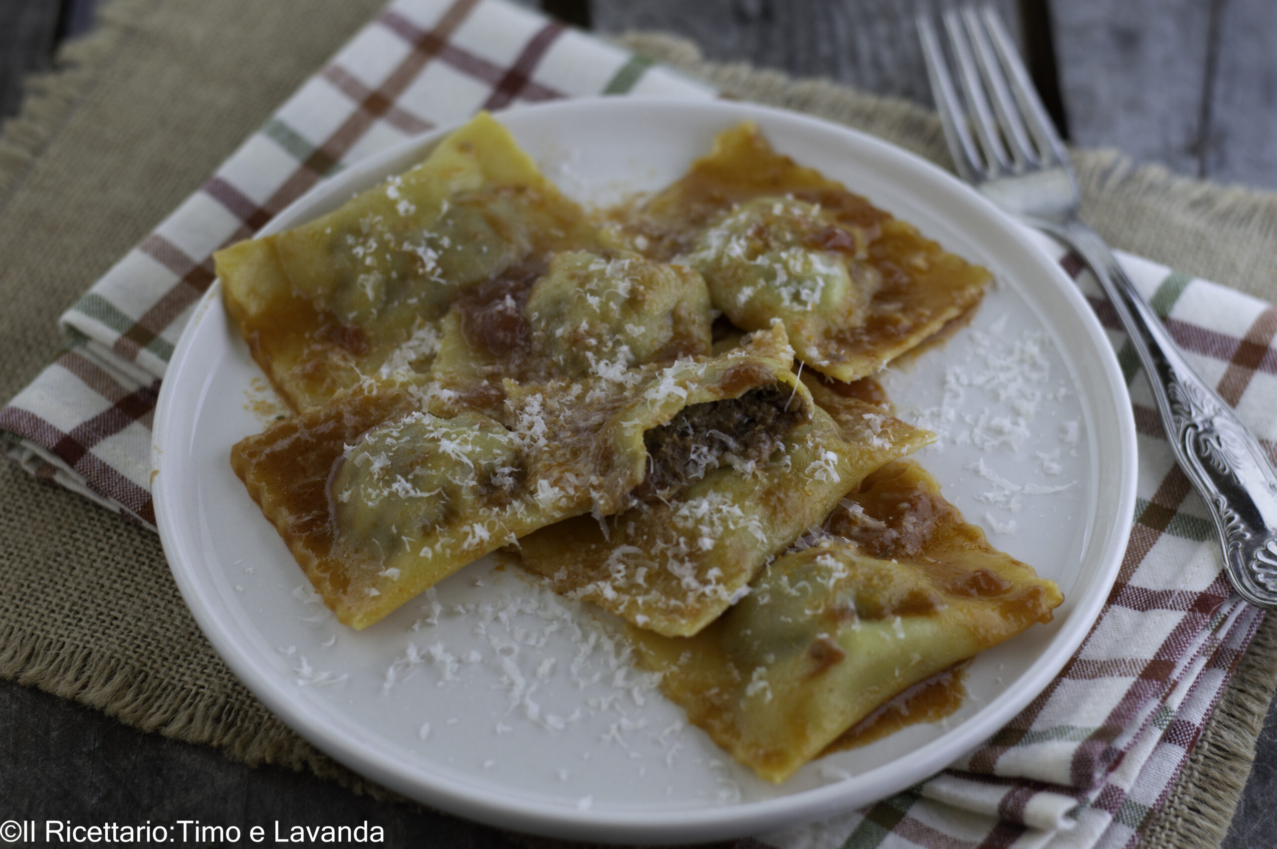 Raviolis de carne sin gluten y sin lactosa