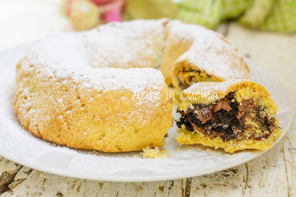 Rosca de masa quebrada con oreo y nutella