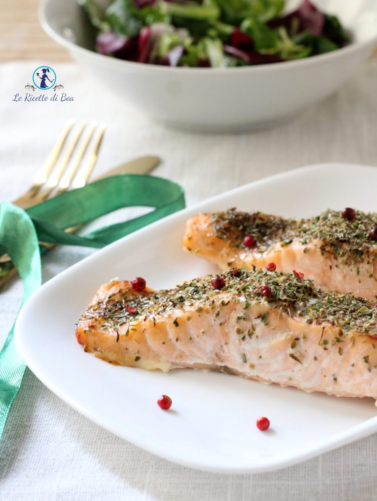 salmón con glaseado de miel