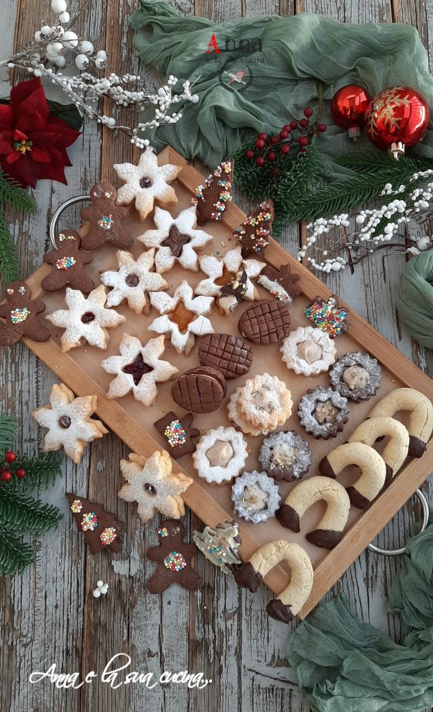 Bandeja de regalo de galletas navideñas