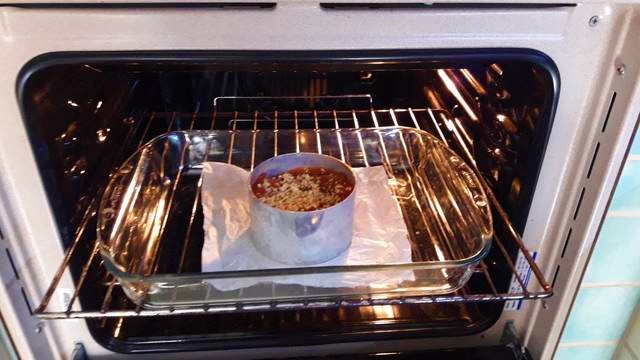 Pastel de berenjenas y pez espada al horno