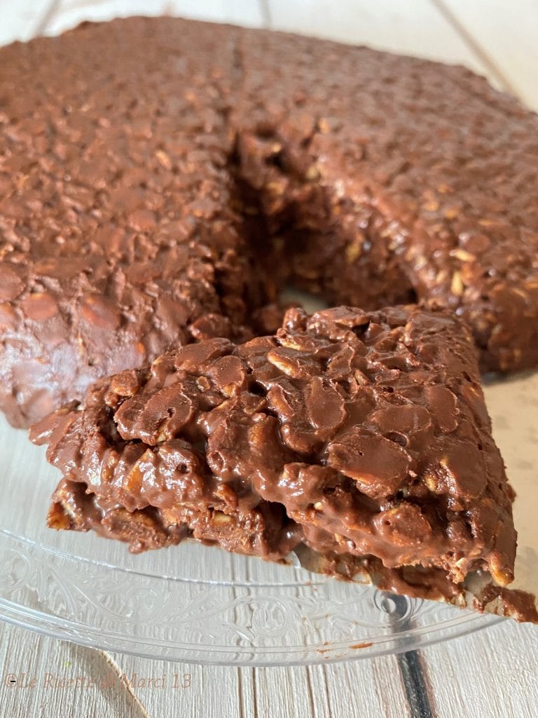 Tarta ligera de avena y chocolate