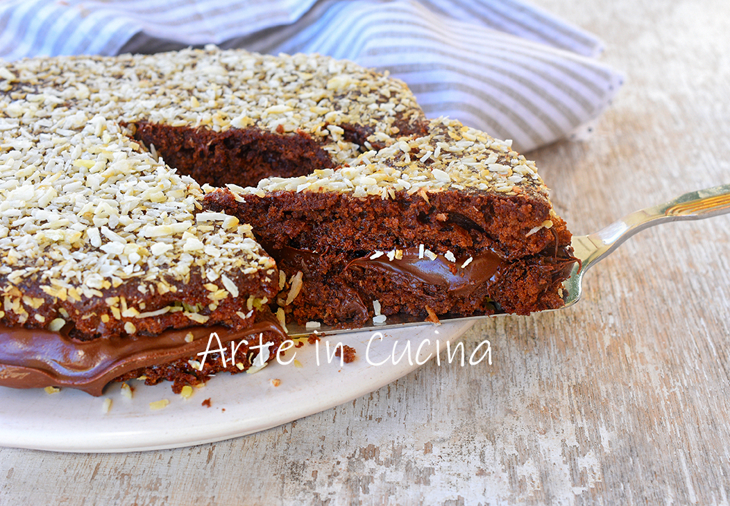Tarta de chocolate, coco y Nutella