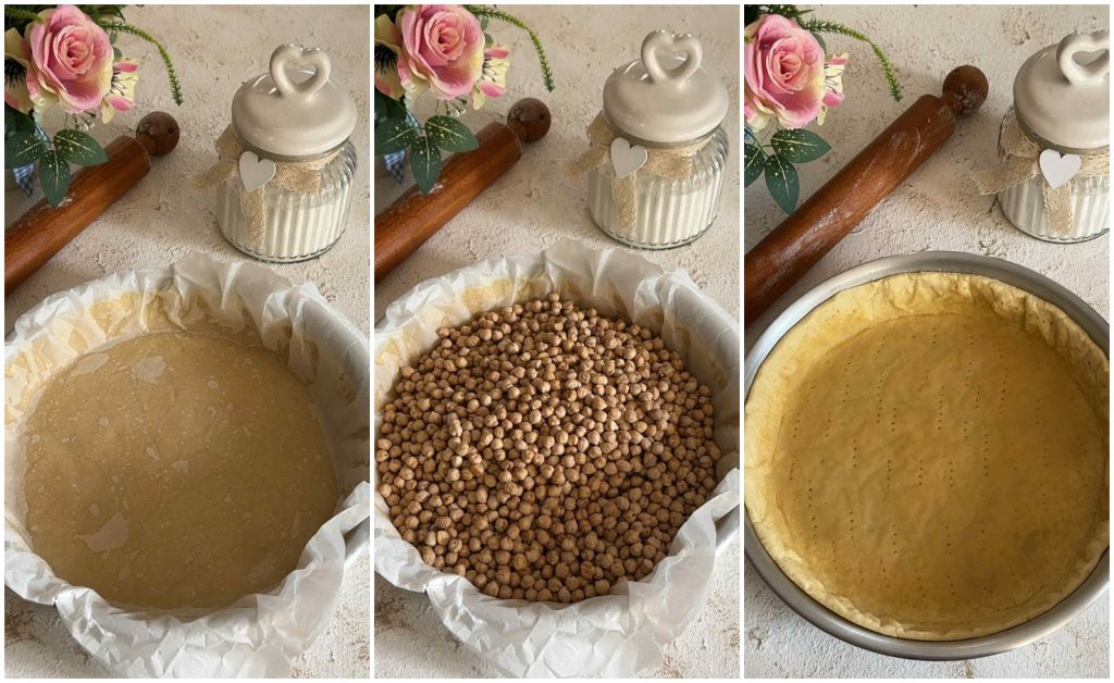 tarta con cocción en blanco