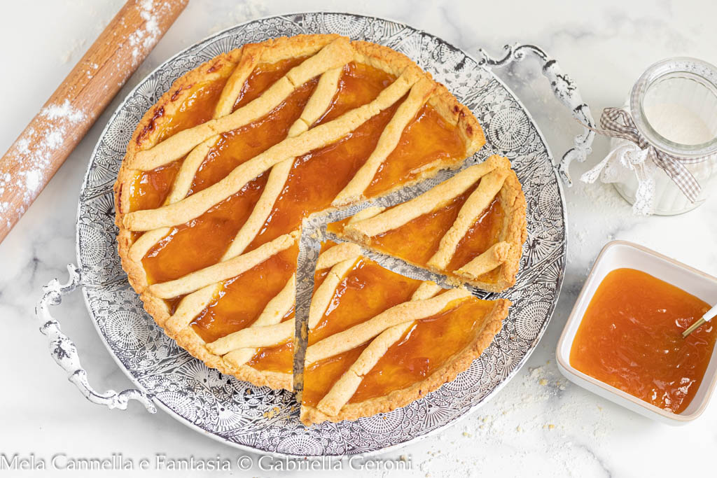 Tarta de mermelada con masa quebrada sin mantequilla