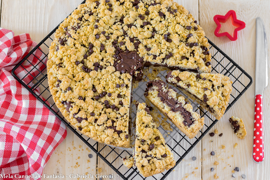 Tarta Desmenuzada a la Nutella dulce fácil y rápida