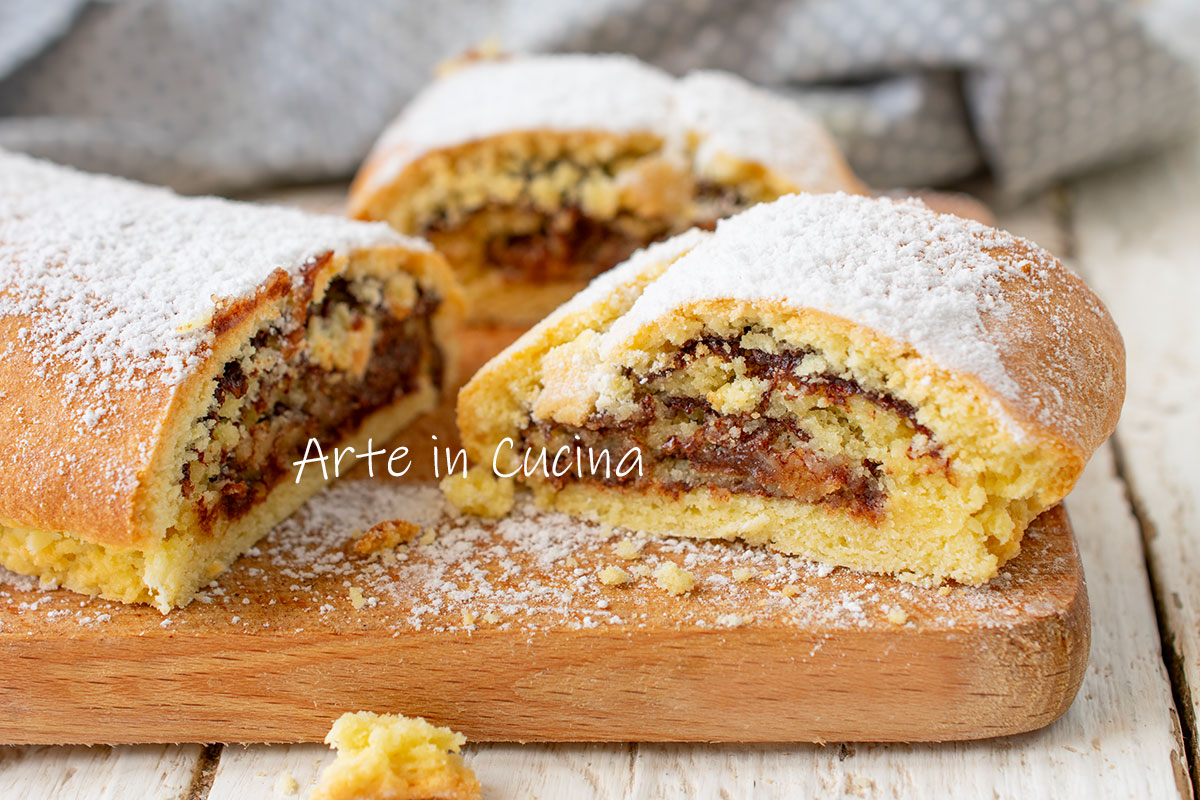 Tarta enrollada con Nutella