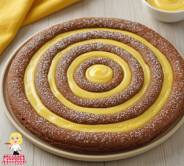 TARTA ESPIRAL NUA DE CACAO CON CREMA